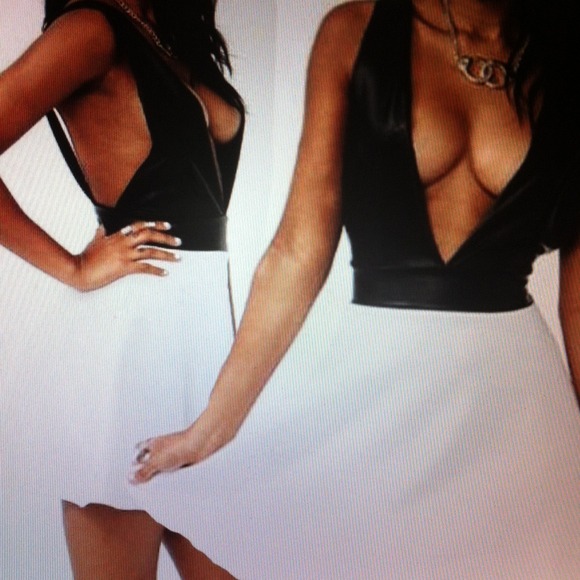 Sexy Skater Plunge V-neck Dress - Picture 2 of 4