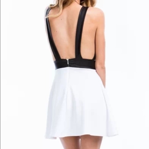 Sexy Skater Plunge V-neck Dress - Picture 4 of 4