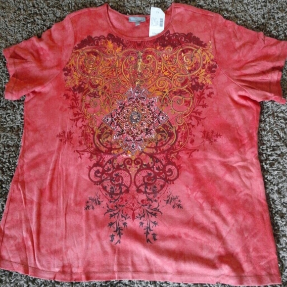 NWT size 2X orange-ish colored top.