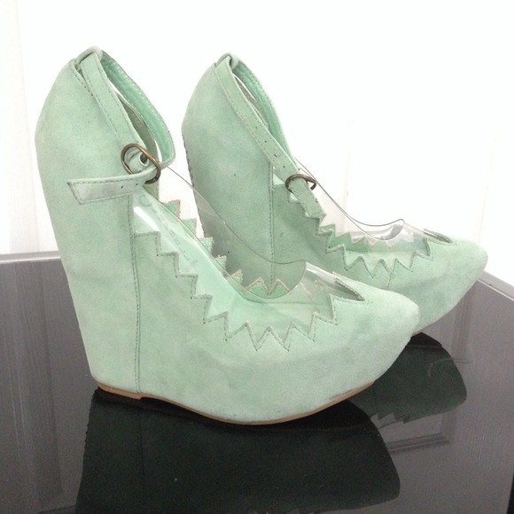 🇺🇸SALE🇺🇸Jeffrey Campbell Audrey 2 Mint Wedges