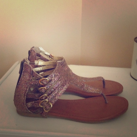 Glitter gladiator sandals