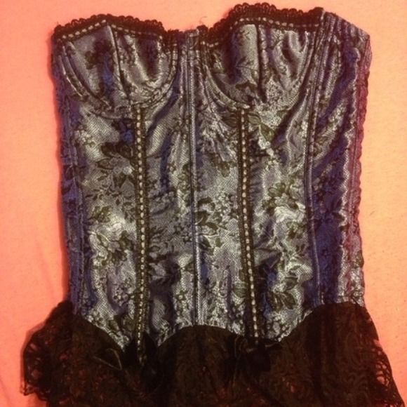 Lilac and Black Corset
