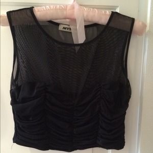 Black Mesh Croptop