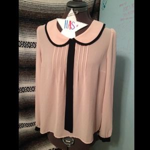 LONG SLEEVD SHEER PETER PAN COLLAR - FOREVER 21