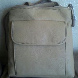 Tan leather crossbody purse by relic...brand new