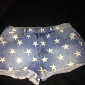 Forever 21 star jeans shorts