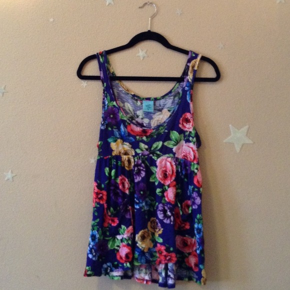 floral Print baby doll tank
