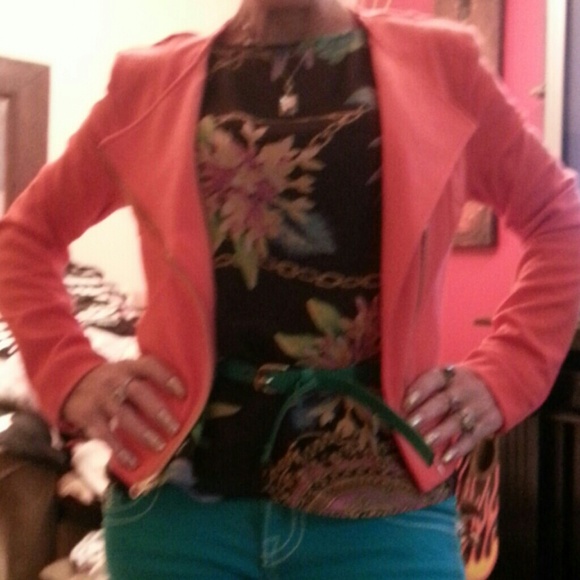HOT!! TURQUOISE MISS ME'S /Apt 9 Jacket - Picture 2 of 4