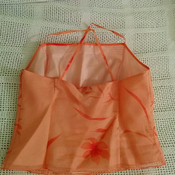 Peach flowery top and bottom outfit. - Picture 2 of 4