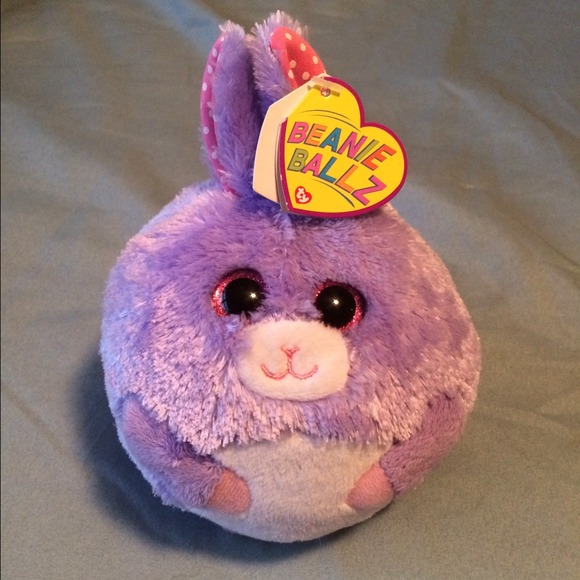 Purple Beanie Ballz stuffed animal. Ty brand.