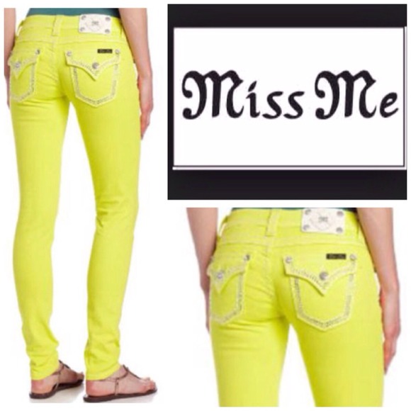 lemon yellow jeans