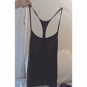 ♡BLACK LOW-RAZORBACK TANK♡