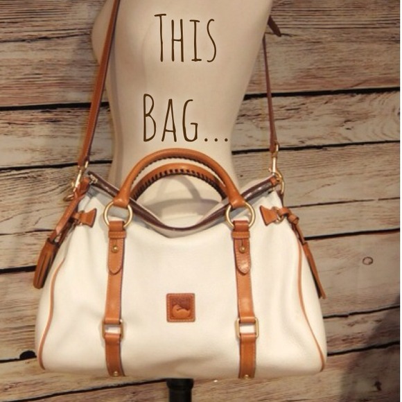 Dooney & Bourke Handbags - Dooney & Bourke Florentine White Leather Satchel