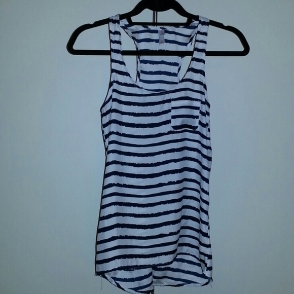 striped racer back tank