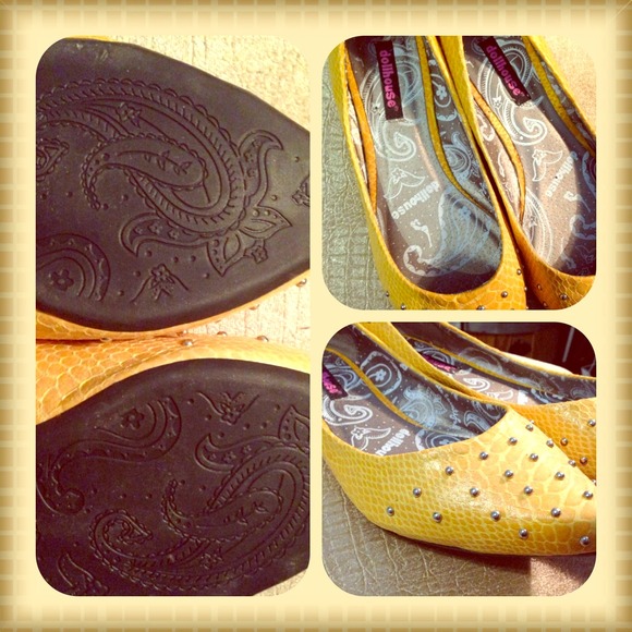 Studded Yellow Flats