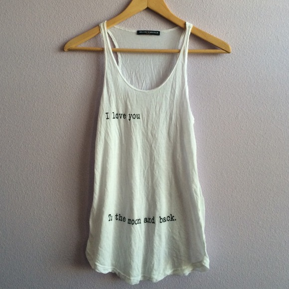 Brandy Melville I love you to the moon & back top