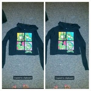 Teenage mutant ninja turtle crop top hoodie