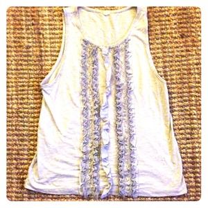 J. Crew ruffled cotton tank