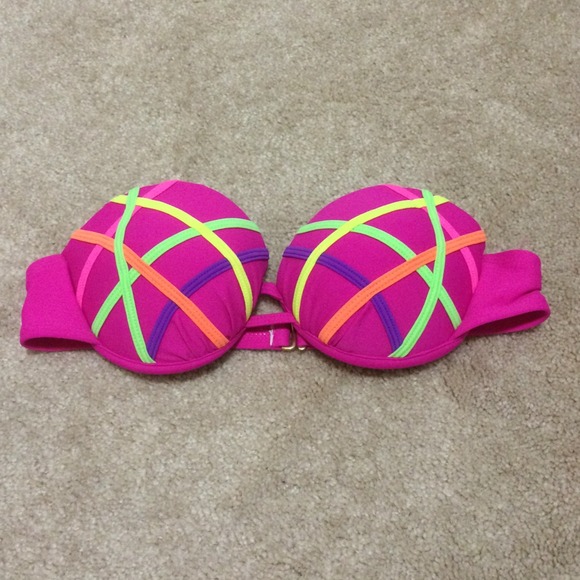 🚫TRADED🚫Xhilaration Neon Strapless Swimsuit Top