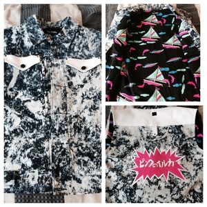 Pink+Dolphin Denim Acid Wash Vest (Large)