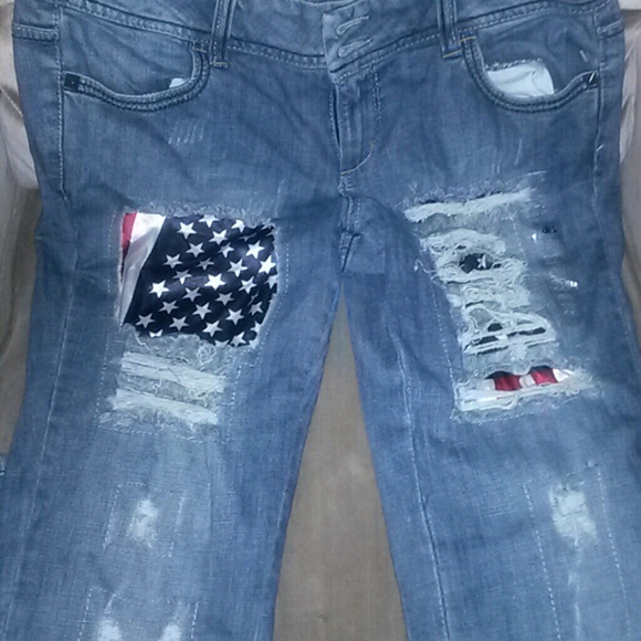 Denim American Flag Jeans