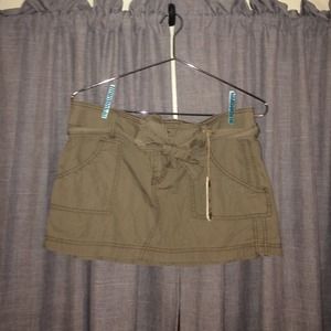NWT Dark Khaki Mini Skirt