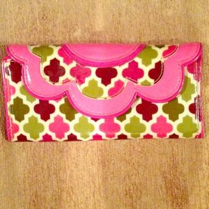 Vera Bradley Tri-fold Wallet Hello Dahlia!