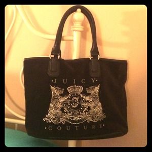 Black velvet juicy couture purse