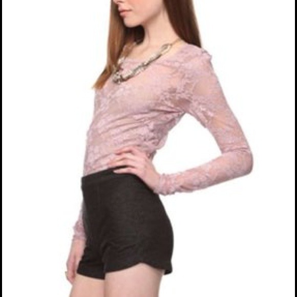 LIKENEW Forever21 Floral Lace Allover Dusty Pink - Picture 3 of 4