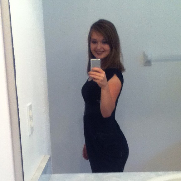 Glittery Black Wiggle Dress