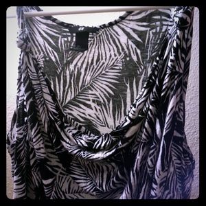 Large H&M Tank Top w tropical print-Good Condition