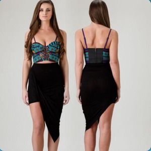 Black mamba drape skirt