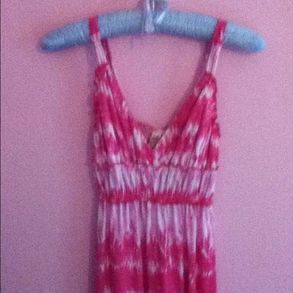 Hot Pink Tye Dye Maxi Dress