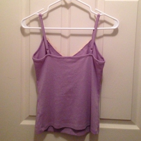 Purple Lace Calvin Klein Tank Top With CK Logo - Picture 2 of 3