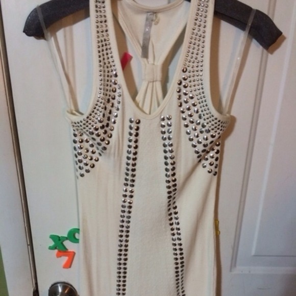 Off white racer back tank or dress