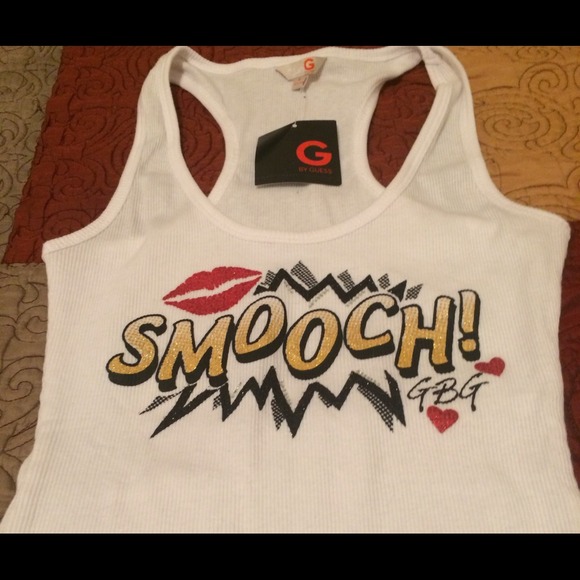 NWTS***Guess “SMOOCH💋” Tank Top Size SMALL - Picture 3 of 3
