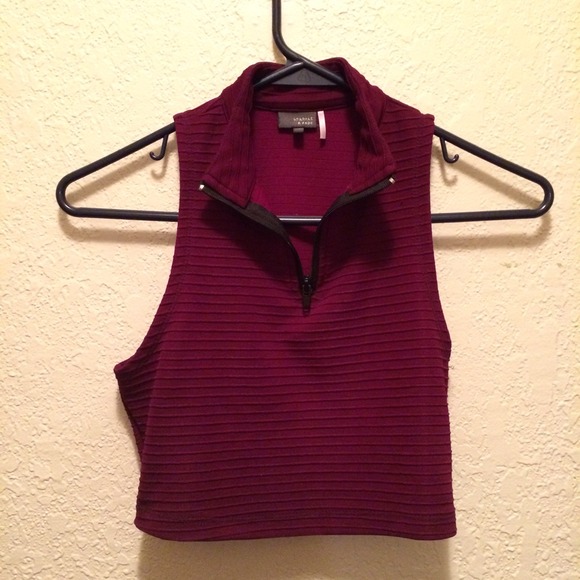 Maroon sports crop