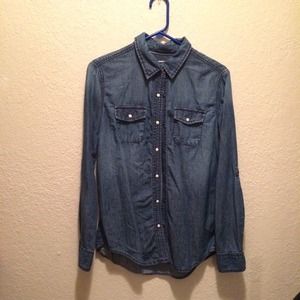 Denim button up