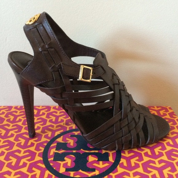 Tory Burch Kelton High Heel Huarache Sandals Sz 9 - Picture 4 of 4