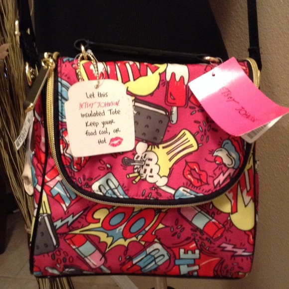 NWT Betsey Johnson Sweet Yummy Shake Lunch tote.