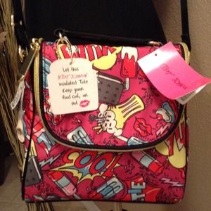 NWT Betsey Johnson Sweet Yummy Shake Lunch tote.
