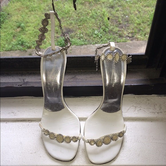 Tsakiris Mallas white sandals heals