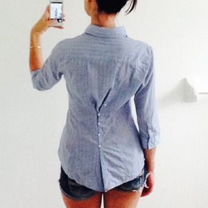 Cotton button back shirt