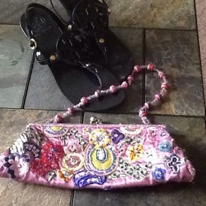 PINK BEADED EVENING BAG!