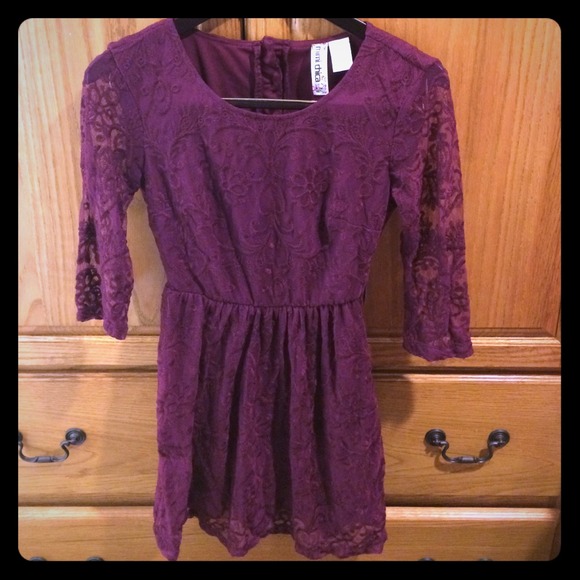 burgundy dress