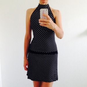 Polka dot open back Dress