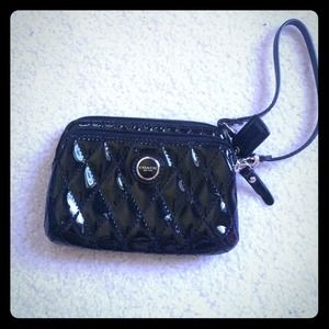 Glossy Black Coach Wristlet!