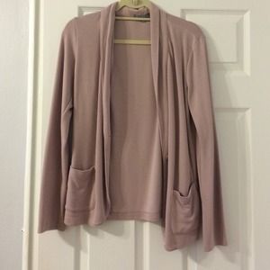 Dusty rose cotton blazer cardigan