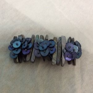 Blue decorative stretch bracelet