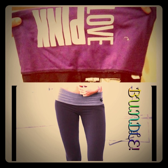 TWO VICTORIA SECRET YOGA LEGGINGS - Picture 1 of 1